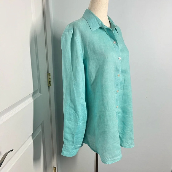 J Jill 100% linen Button Down Shirt size S - Picture 7 of 10
